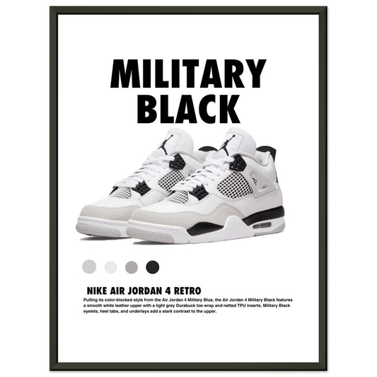 Jordan 4 Retro "MILITARY BLACK"